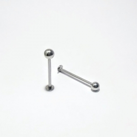 Material Aço Cirúrgico Inox -Tamanho 1,2mm de espessura e 18mm de comprimento da haste e 0,3mm da esfera (bolinha).