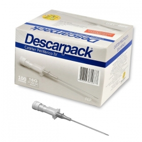 Cateter Descarpack para a Aplicação de piercings - 16 G com 100 unidades.