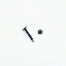 Material Aço Cirúrgico Inox L316  -Tamanho 1,2mm de espessura e 08mm de comprimento da haste e 0,3mm da esfera (bolinha).