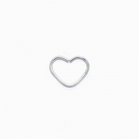 Piercing de coração prata tamanho P, banho com 7mm de ródio garantindo a melhor qualidade!!!